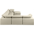 Meridian Furniture Comfy Cream Vegan Leather 7-Pc. Modular Sectional