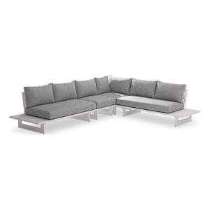 Meridian Furniture Maldives Grey Water Resisting Outdoor Modular Sectional
