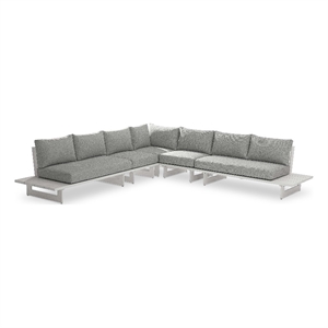Meridian Furniture Maldives Grey Water Resisting Outdoor Modular Sectional