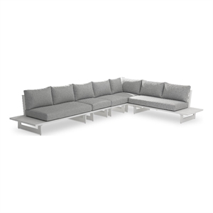 Meridian Furniture Maldives Grey Water Resisting Outdoor Modular Sectional