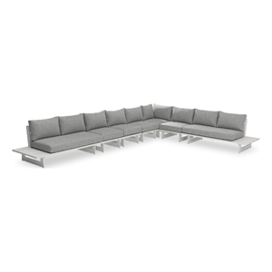 Meridian Furniture Maldives Grey Water Resisting Outdoor Modular Sectional