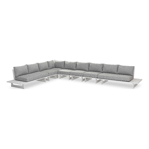 Meridian Furniture Maldives Grey Water Resisting Outdoor Modular Sectional