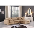 Meridian Furniture Comfy Tan Vegan Leather 4-Pc. Modular Sectional