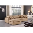 Meridian Furniture Comfy Tan Vegan Leather 4-Pc. Modular Sectional