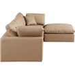 Meridian Furniture Comfy Tan Vegan Leather 4-Pc. Modular Sectional