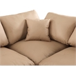 Meridian Furniture Comfy Tan Vegan Leather 5-Pc. Modular Sectional