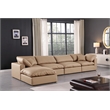 Meridian Furniture Comfy Tan Vegan Leather 5-Pc. Modular Sectional