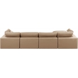 Meridian Furniture Comfy Tan Vegan Leather 5-Pc. Modular Sectional