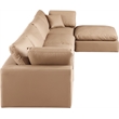 Meridian Furniture Comfy Tan Vegan Leather 5-Pc. Modular Sectional
