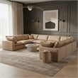 Meridian Furniture Comfy Tan Vegan Leather 8-Pc. Modular Sectional