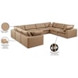 Meridian Furniture Comfy Tan Vegan Leather 8-Pc. Modular Sectional