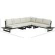 Meridian Furniture Maldives Cream Water Resisting Outdoor Modular Sectional