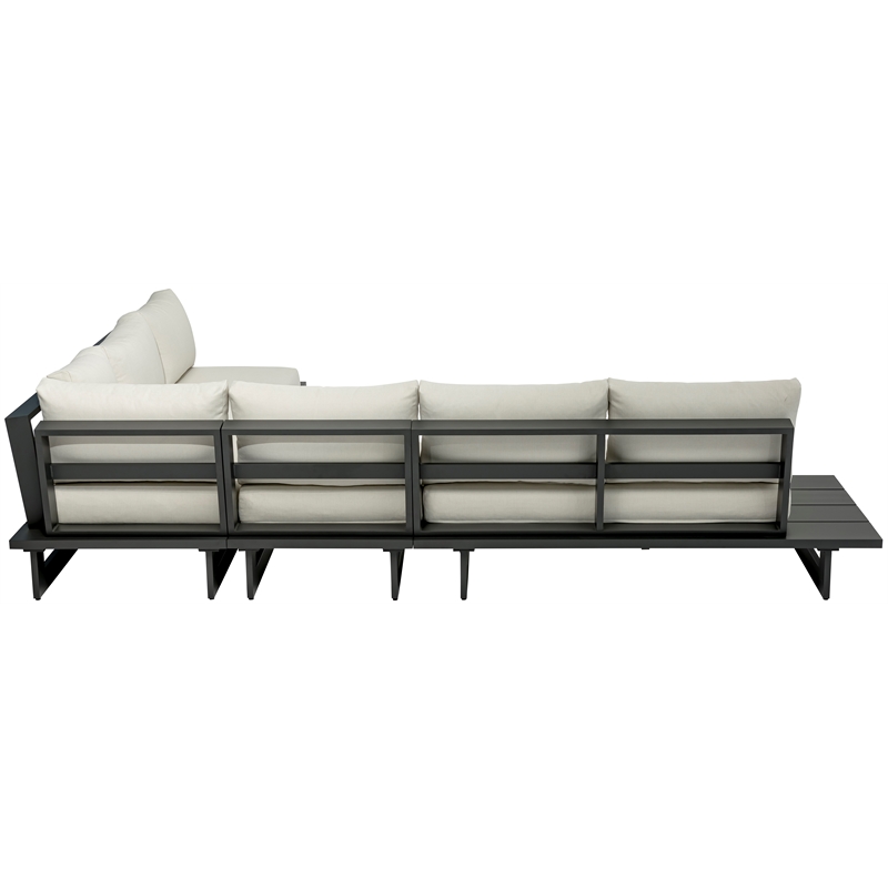 Meridian Furniture Maldives Cream Water Resisting Outdoor Modular Sectional