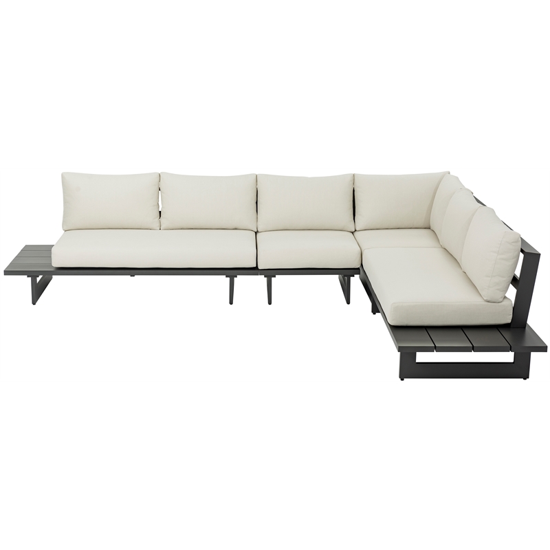 Meridian Furniture Maldives Cream Water Resisting Outdoor Modular Sectional