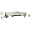 Meridian Furniture Maldives Cream Water Resisting Outdoor Modular Sectional