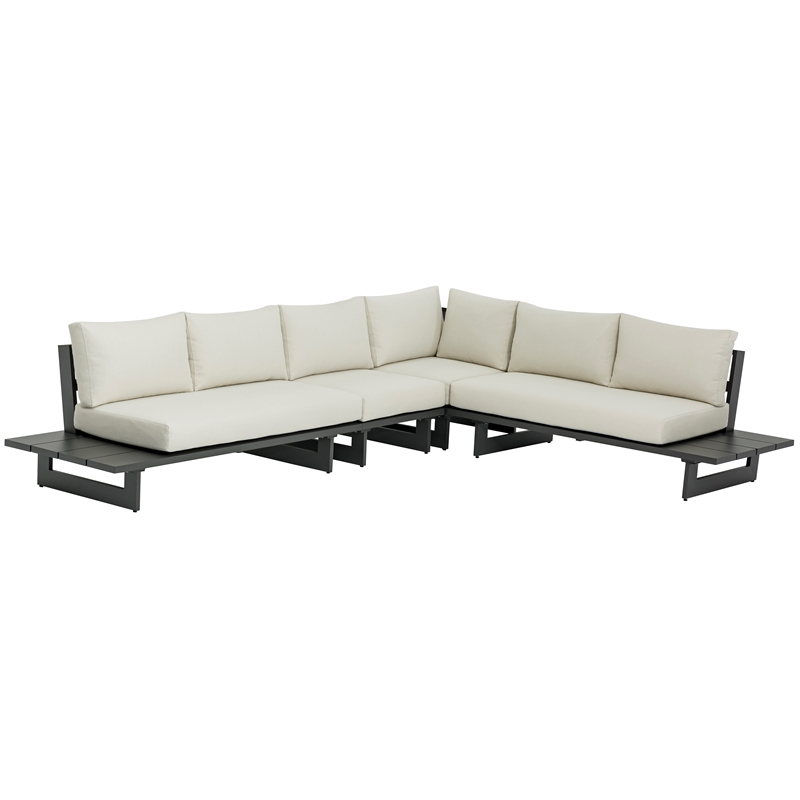 Meridian Furniture Maldives Cream Water Resisting Outdoor Modular Sectional