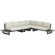 Meridian Furniture Maldives Cream Water Resisting Outdoor Modular Sectional