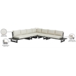 Meridian Furniture Maldives Cream Water Resisting Outdoor Modular Sectional