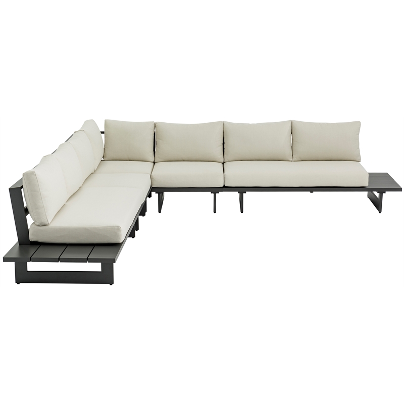 Meridian Furniture Maldives Cream Water Resisting Outdoor Modular Sectional