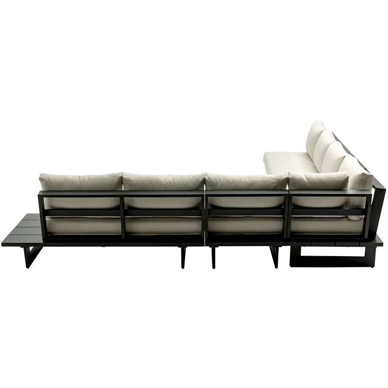 Meridian Furniture Maldives Cream Water Resisting Outdoor Modular Sectional