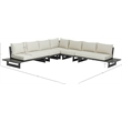 Meridian Furniture Maldives Cream Water Resisting Outdoor Modular Sectional