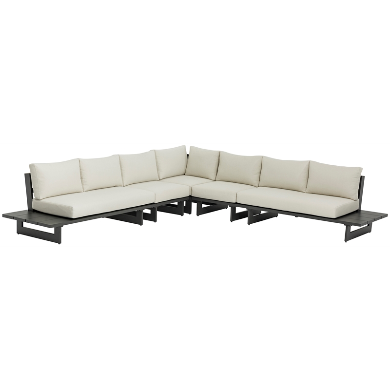 Meridian Furniture Maldives Cream Water Resisting Outdoor Modular Sectional