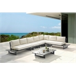 Meridian Furniture Maldives Cream Water Resisting Outdoor Modular Sectional