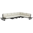 Meridian Furniture Maldives Cream Water Resisting Outdoor Modular Sectional