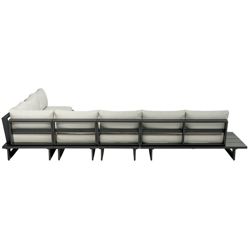 Meridian Furniture Maldives Cream Water Resisting Outdoor Modular Sectional