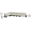Meridian Furniture Maldives Cream Water Resisting Outdoor Modular Sectional