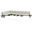 Meridian Furniture Maldives Cream Water Resisting Outdoor Modular Sectional