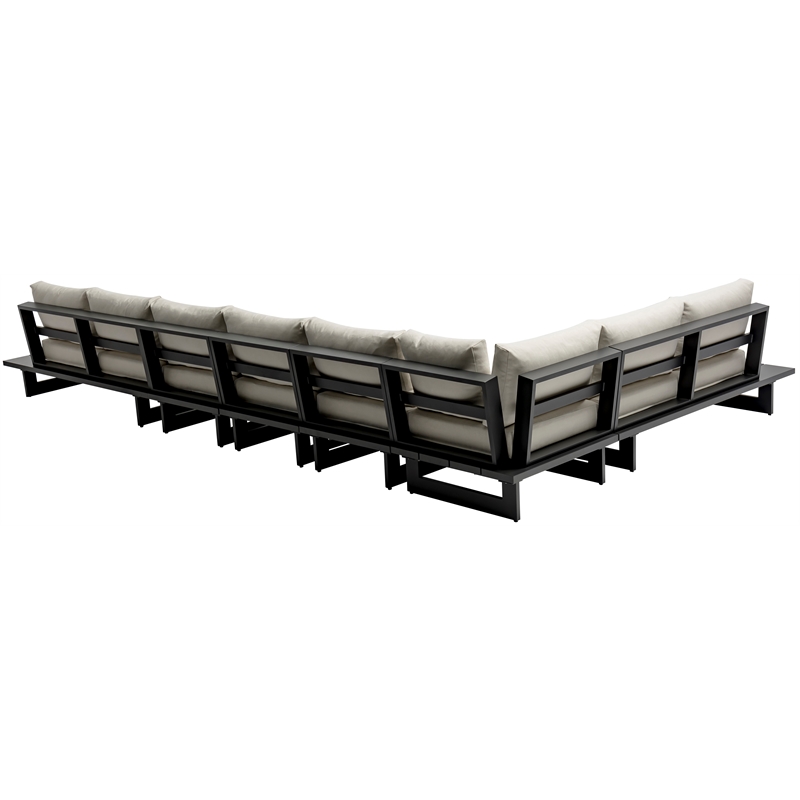 Meridian Furniture Maldives Cream Water Resisting Outdoor Modular Sectional