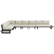 Meridian Furniture Maldives Cream Water Resisting Outdoor Modular Sectional