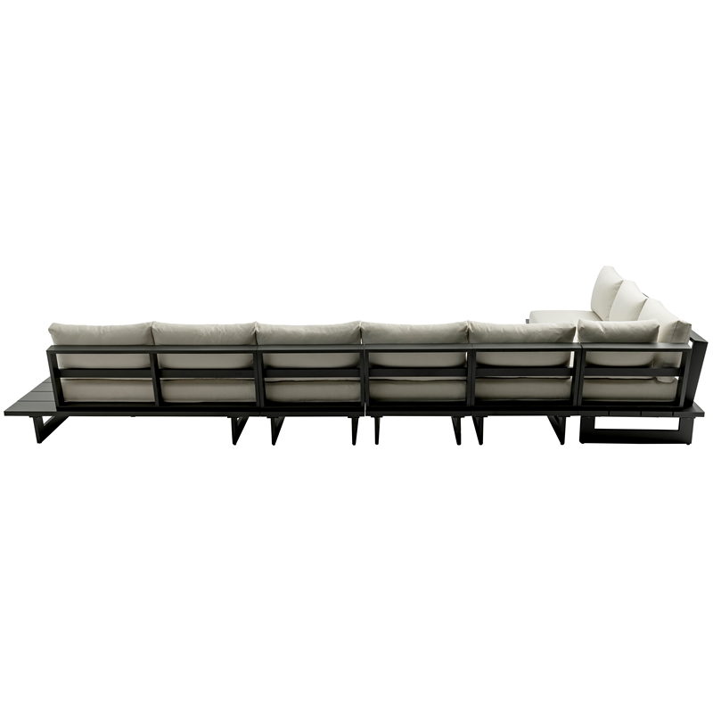 Meridian Furniture Maldives Cream Water Resisting Outdoor Modular Sectional