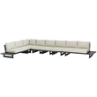Meridian Furniture Maldives Cream Water Resisting Outdoor Modular Sectional