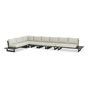 Meridian Furniture Maldives Cream Water Resisting Outdoor Modular Sectional