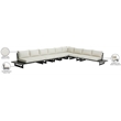 Meridian Furniture Maldives Cream Water Resisting Outdoor Modular Sectional