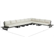 Meridian Furniture Maldives Cream Water Resisting Outdoor Modular Sectional