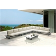 Meridian Furniture Maldives Cream Water Resisting Outdoor Modular Sectional