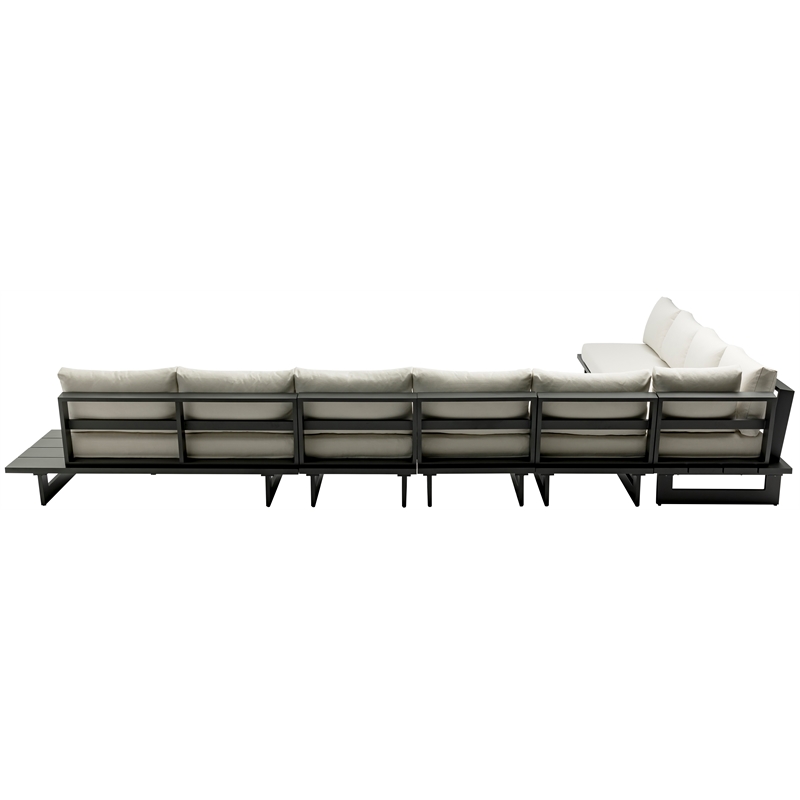 Meridian Furniture Maldives Cream Water Resisting Outdoor Modular Sectional