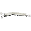 Meridian Furniture Maldives Cream Water Resisting Outdoor Modular Sectional