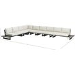 Meridian Furniture Maldives Cream Water Resisting Outdoor Modular Sectional