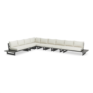Meridian Furniture Maldives Cream Water Resisting Outdoor Modular Sectional