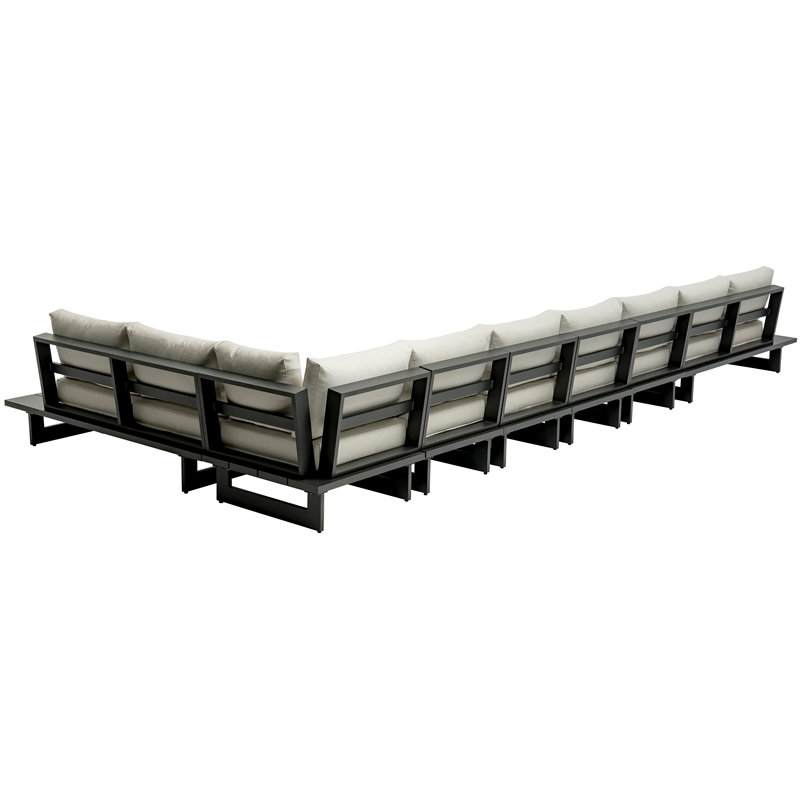 Meridian Furniture Maldives Cream Water Resisting Outdoor Modular Sectional