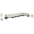 Meridian Furniture Maldives Cream Water Resisting Outdoor Modular Sectional