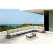 Meridian Furniture Maldives Cream Water Resisting Outdoor Modular Sectional