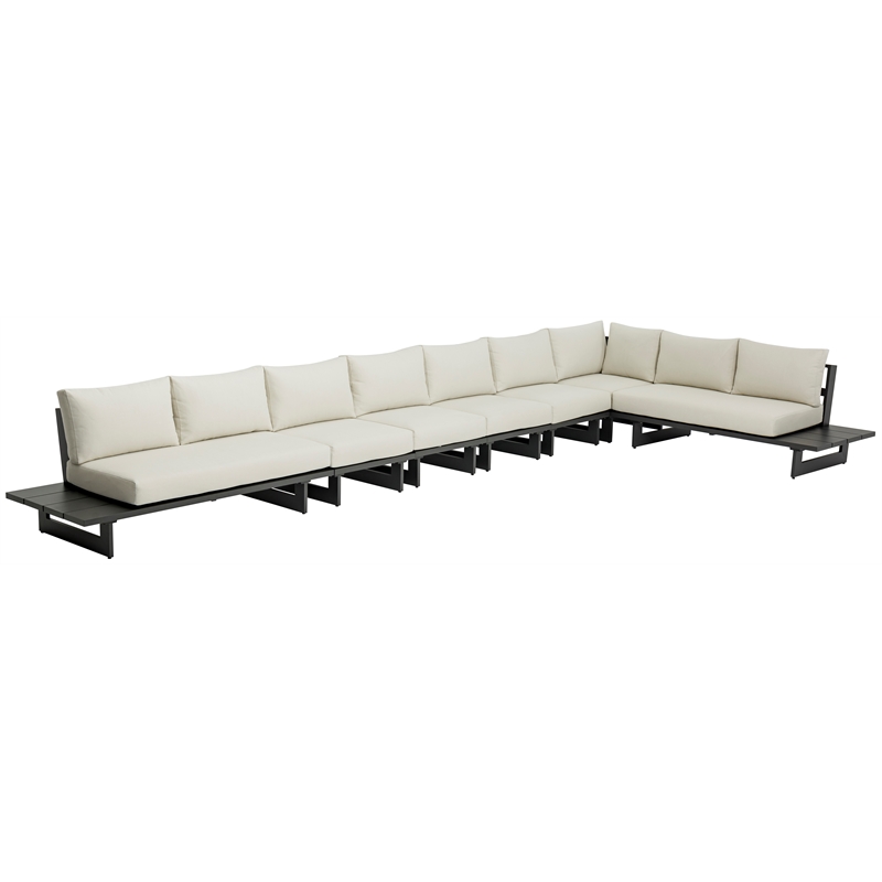 Meridian Furniture Maldives Cream Water Resisting Outdoor Modular Sectional