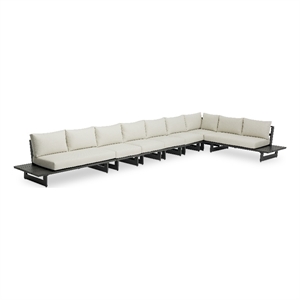 Meridian Furniture Maldives Cream Water Resisting Outdoor Modular Sectional