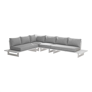 Meridian Furniture Maldives Grey Water Resisting Outdoor Modular Sectional