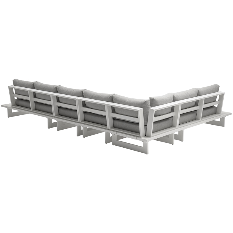 Meridian Furniture Maldives Grey Water Resisting Outdoor Modular Sectional
